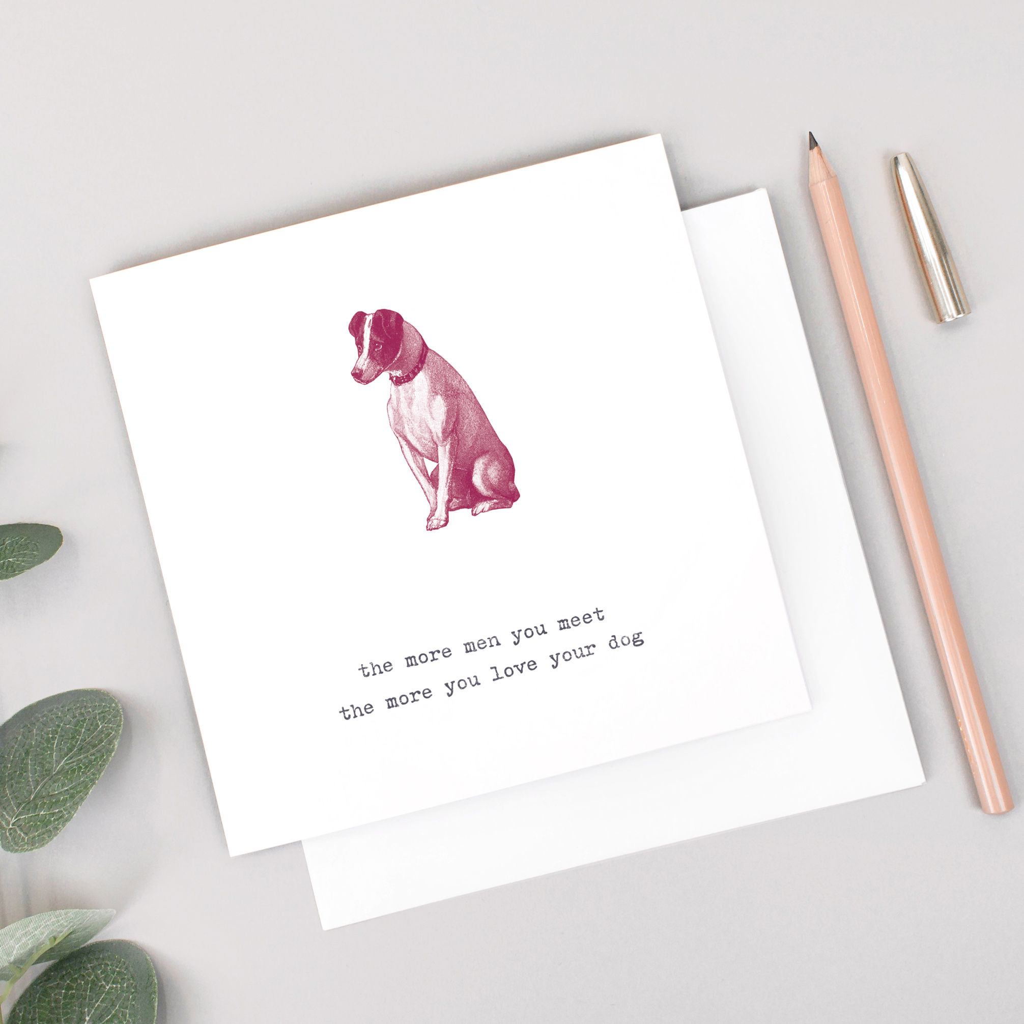 Dogs Better Than Men Funny Divorce Break-Up Card