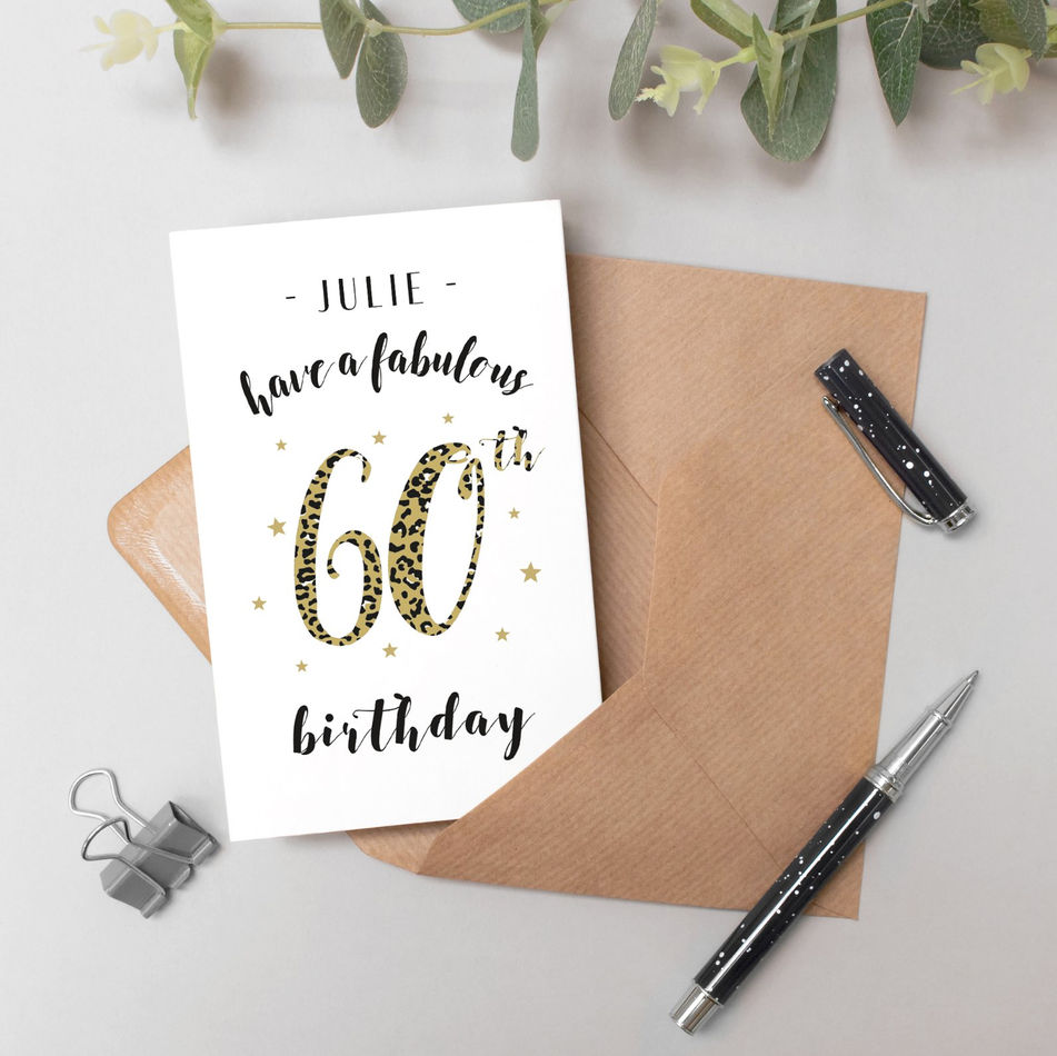 Sixty and Sensational 60th Birthday Banner Card | Luxury Greetings
