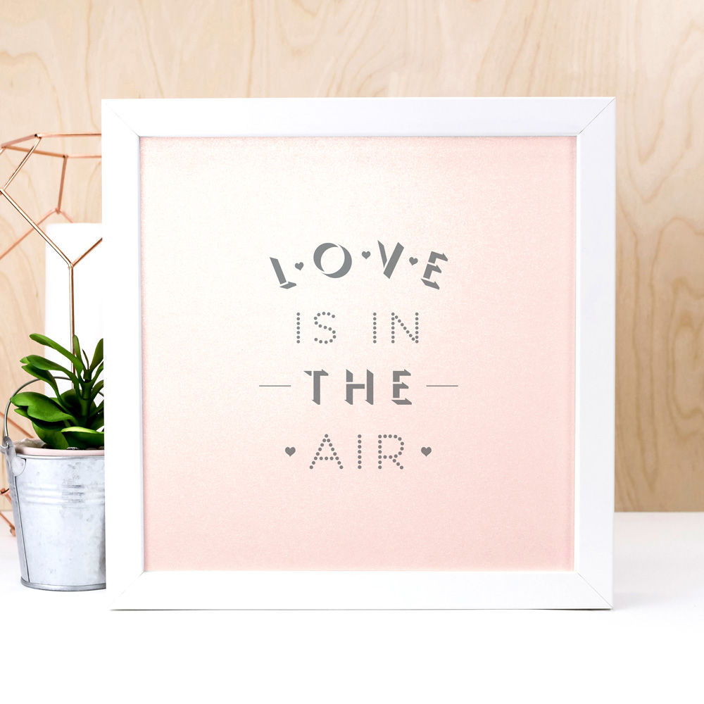 Love Is In The Air | Iridescent Pink Sparkle Print