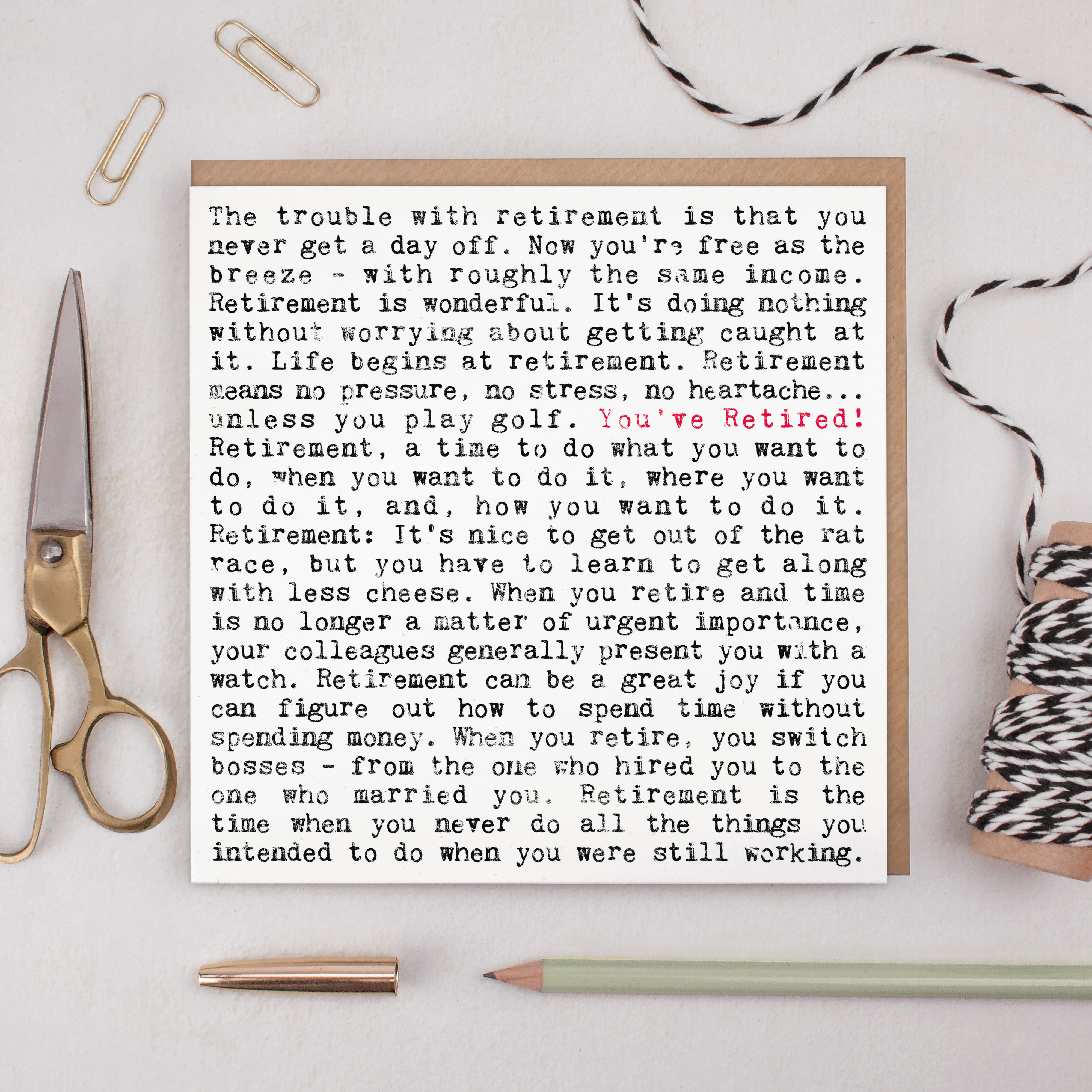 Retirement Card with Quotes