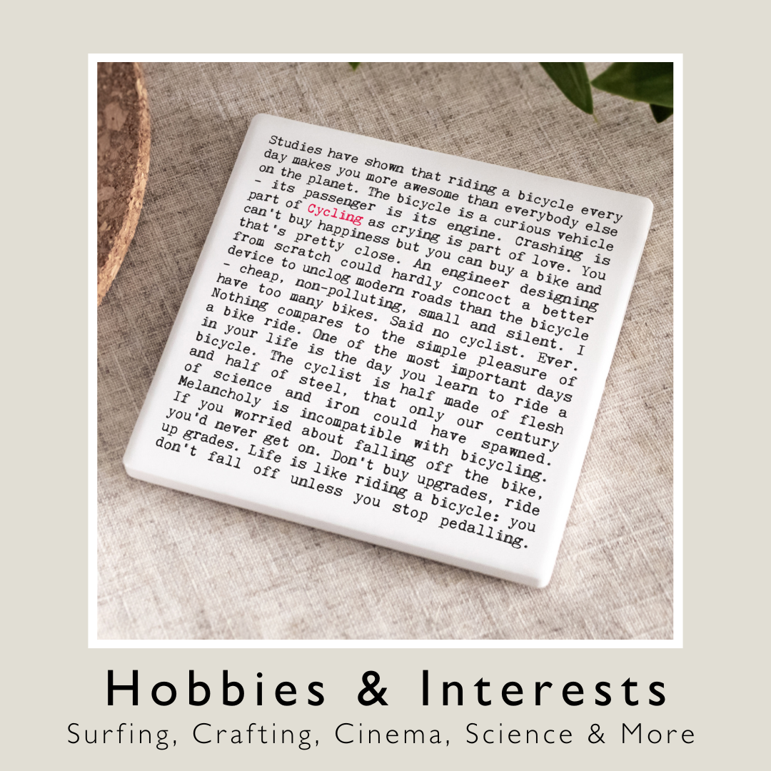 Hobbies and Interests Ceramic Coasters