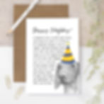 Dachshund Dog Party Hat Birthday Card