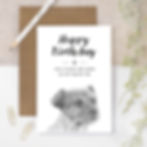 wholesale birthday card for dog lovers with a hand-drawn illustration of a border terrier