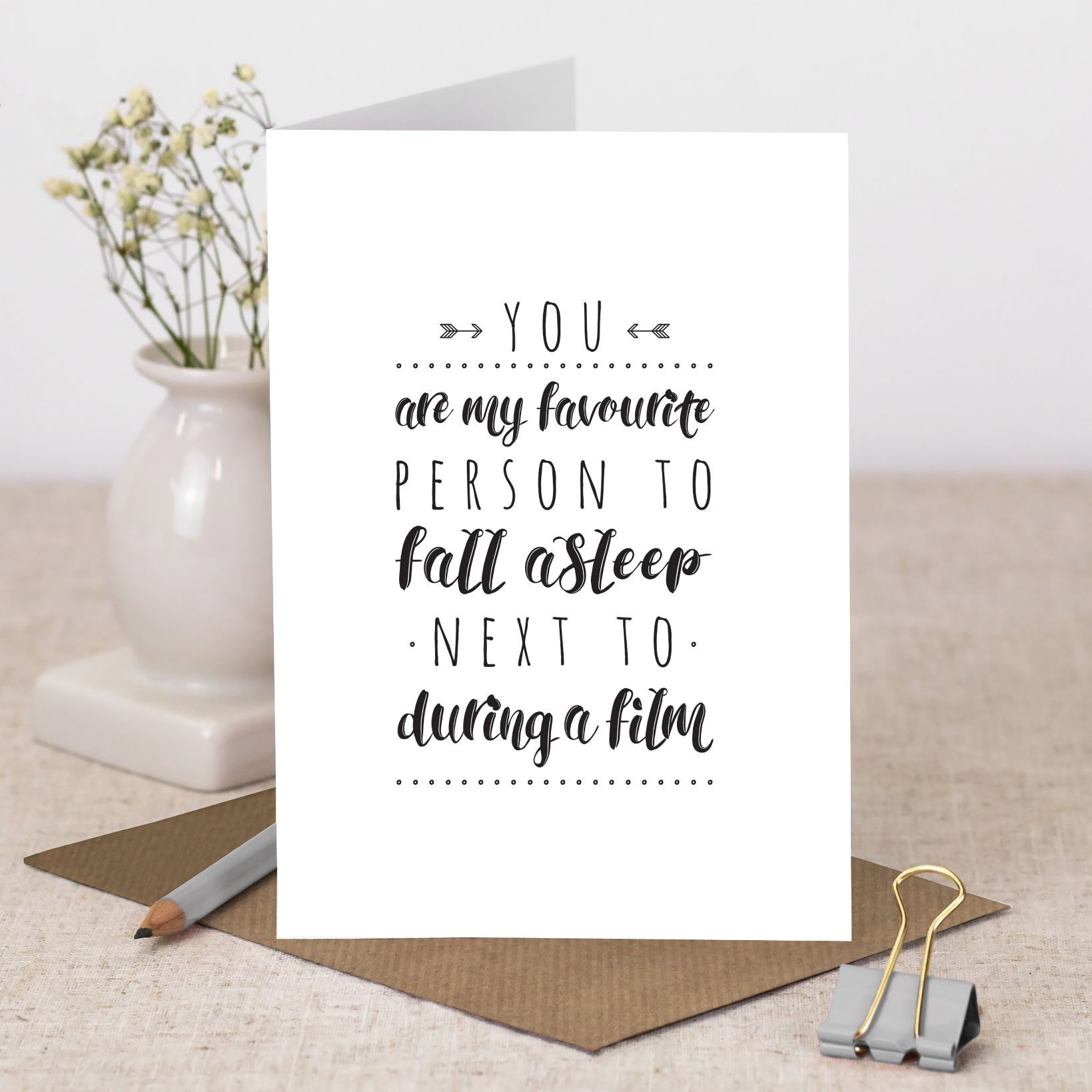 Fall Asleep During Films Funny Greeting Card