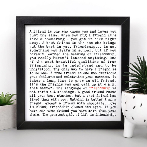 Friendship Wise Words Quotes Print Best Friend Gift Coulson Macleod
