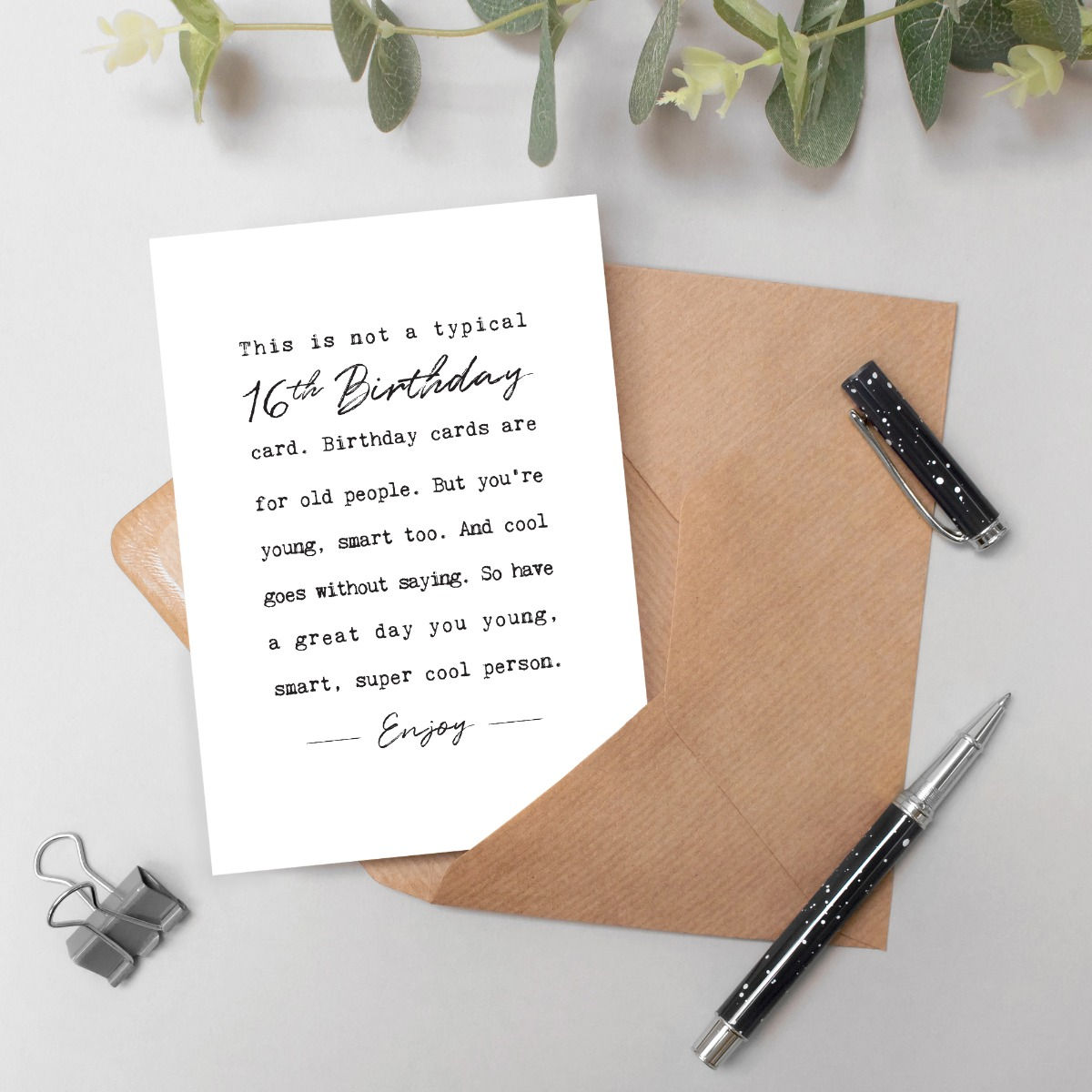 Super Cool 16th Birthday Card