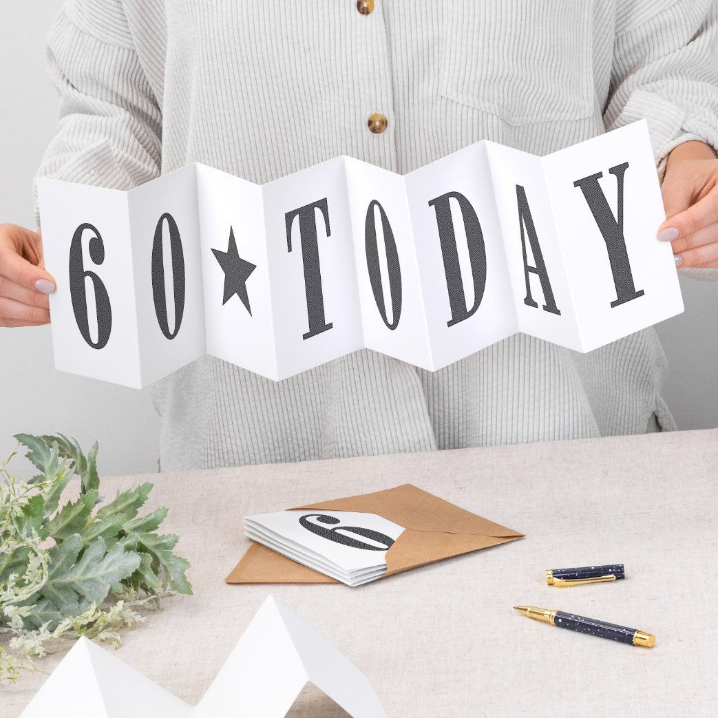 60th Birthday Card Fold Out Banner