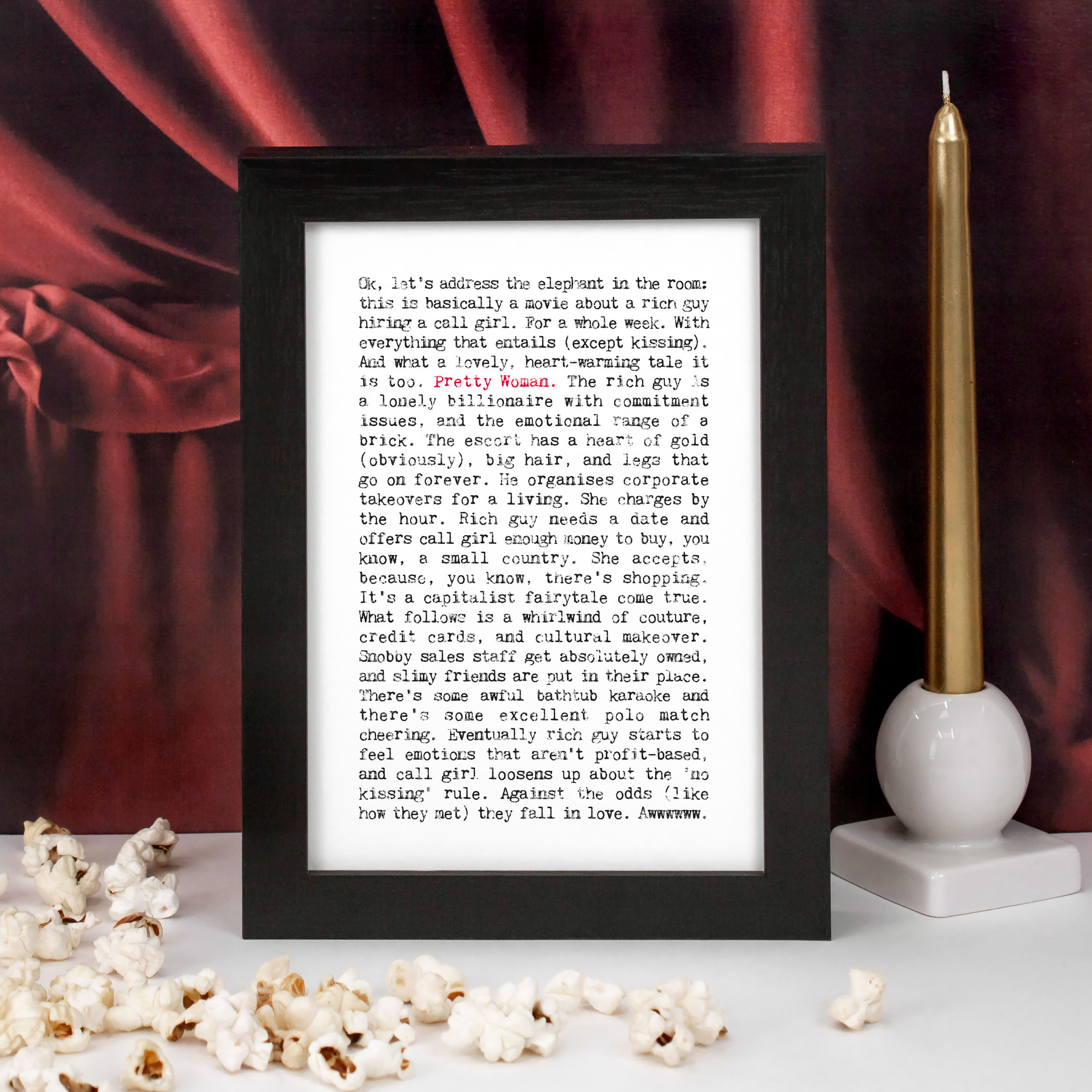 Pretty Woman Rom Com Movie Plot Print