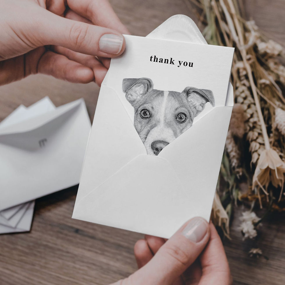 Thumbnail: Jack Russell Terrier Mini Thank You Card