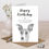 Thumbnail: whippet dog happy birthday card featuring an original pencil sketch