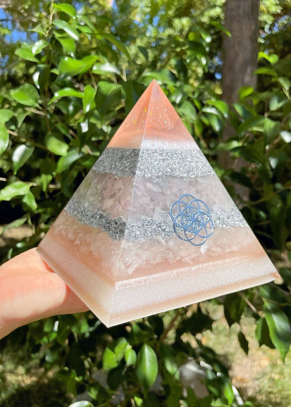 Thumbnail: Rose Quartz & Selenite Orgonite
