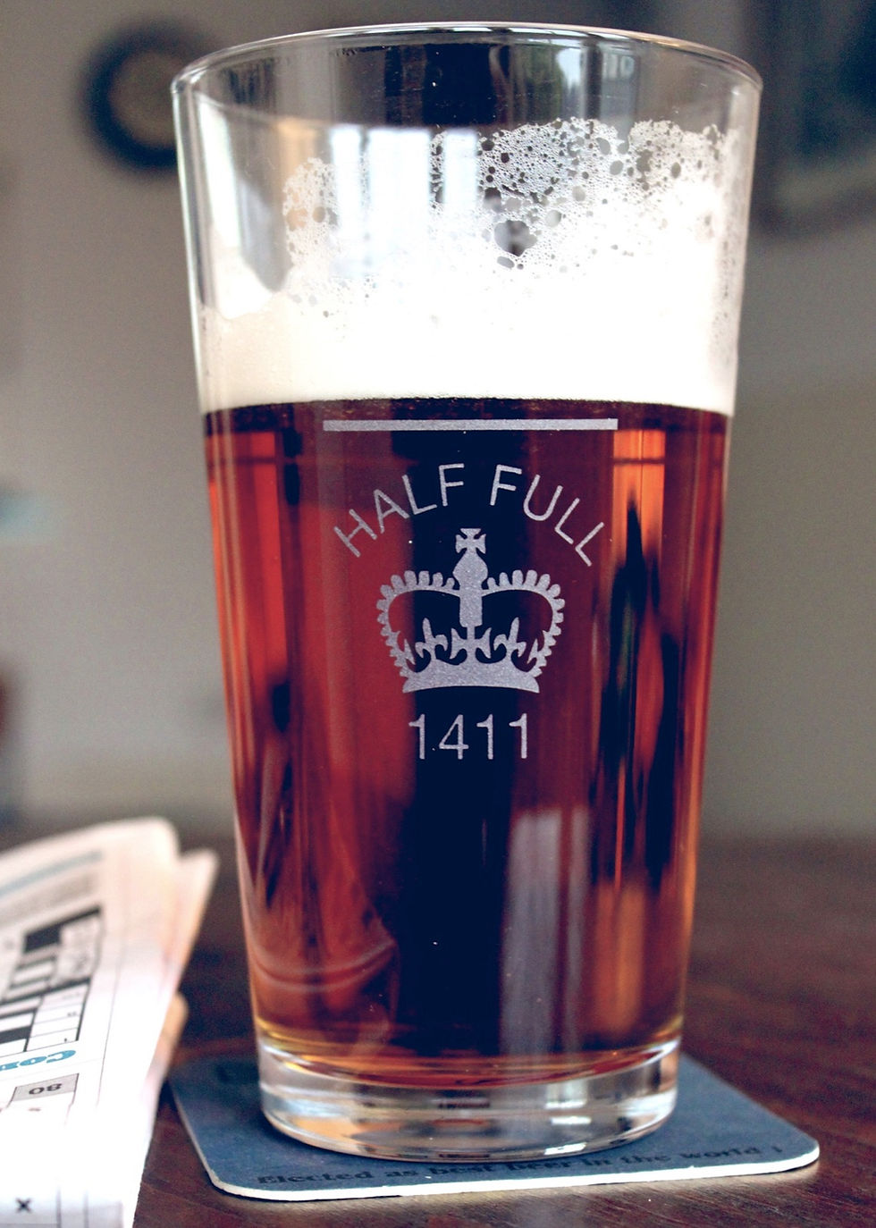 Positivity illustrated by the humble pint