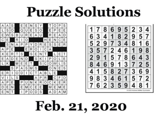 Puzzle Solutions: February 21, 2020