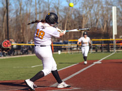 Softball splits home opener against Hartford: Rooney hits first home run of the season