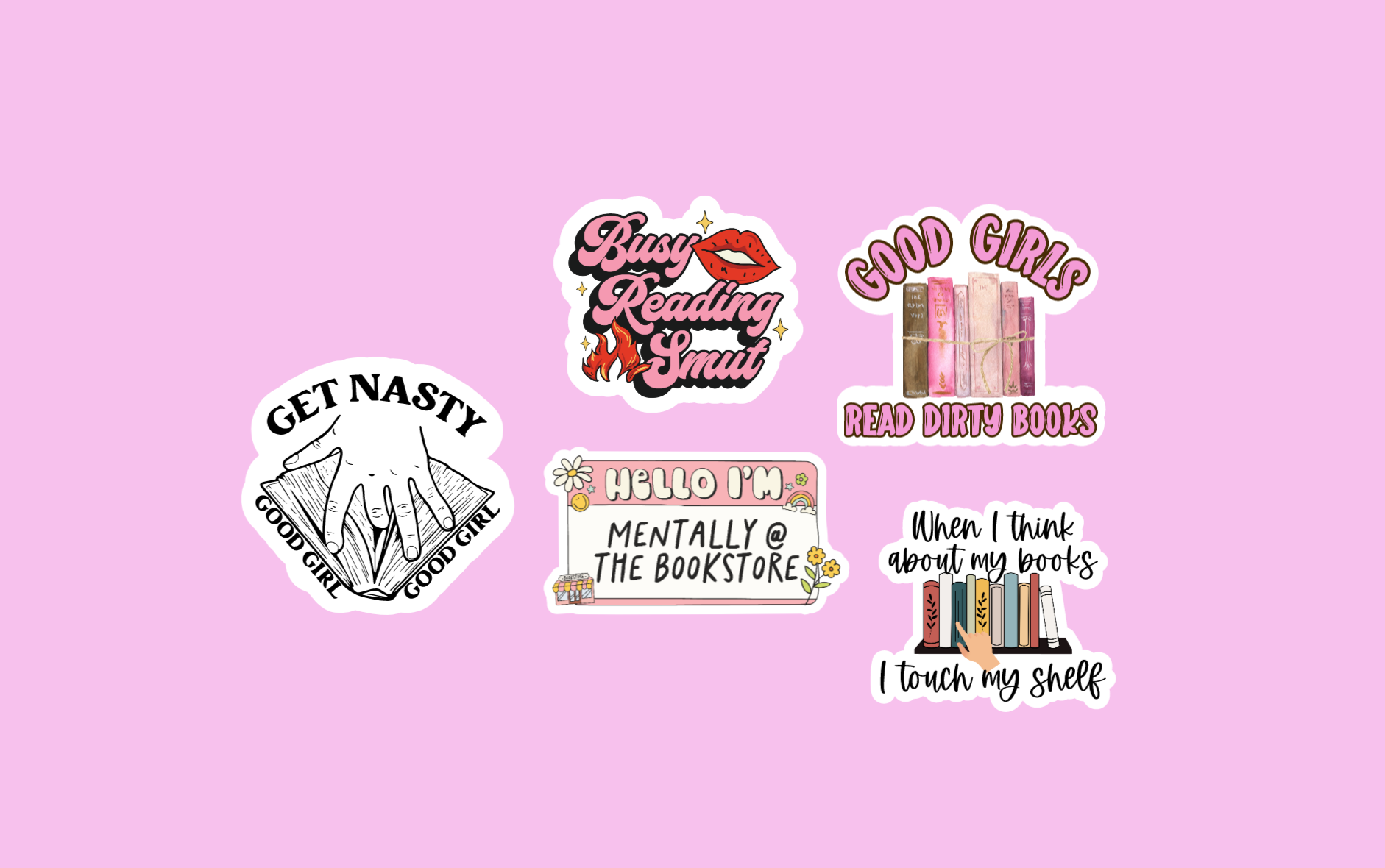 BookTok Stickers (Set of 5)
