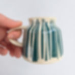 Thumbnail: Teal Striped "No-Spill" mug