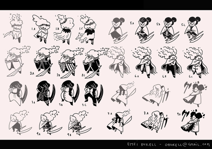 Visual development and character design by Emei Burell