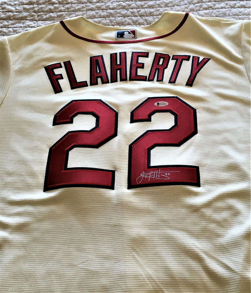 Jack Flaherty signed Majestic St. Louis Cardinal home Saturday Jersey