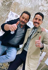 Alessandro Cilione con il maestro toelettatore Ciro Coraggio, giudice nazionale della squadra italiana di toelettatura