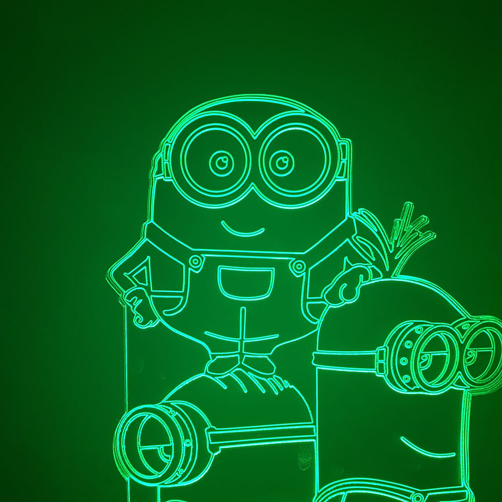 Thumbnail: Personalised Minions LED Lamp with remote control