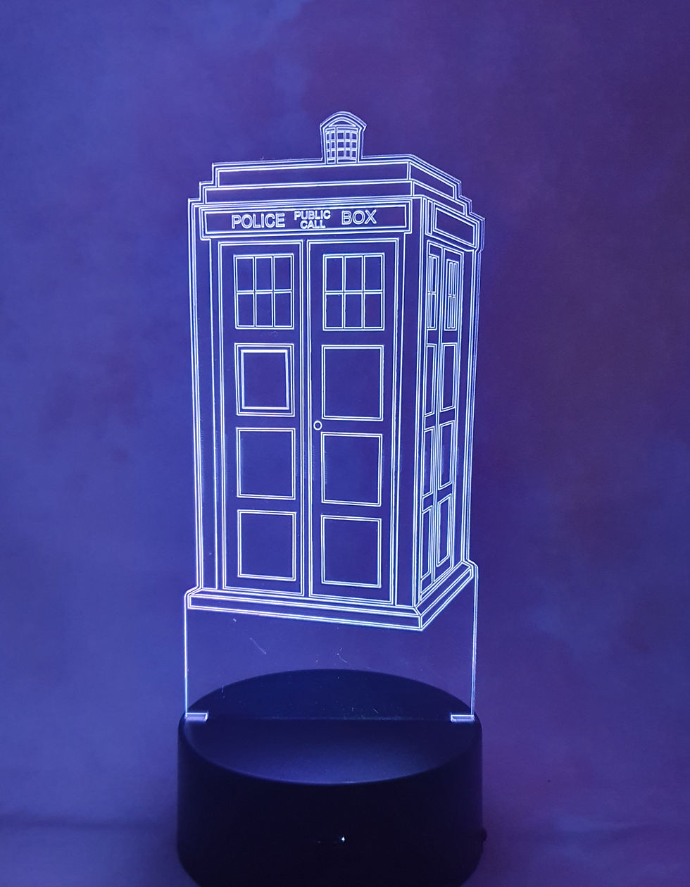 Thumbnail: Personalised Dr. Who Tardis LED Colour Changing Bedside Lamp with remote