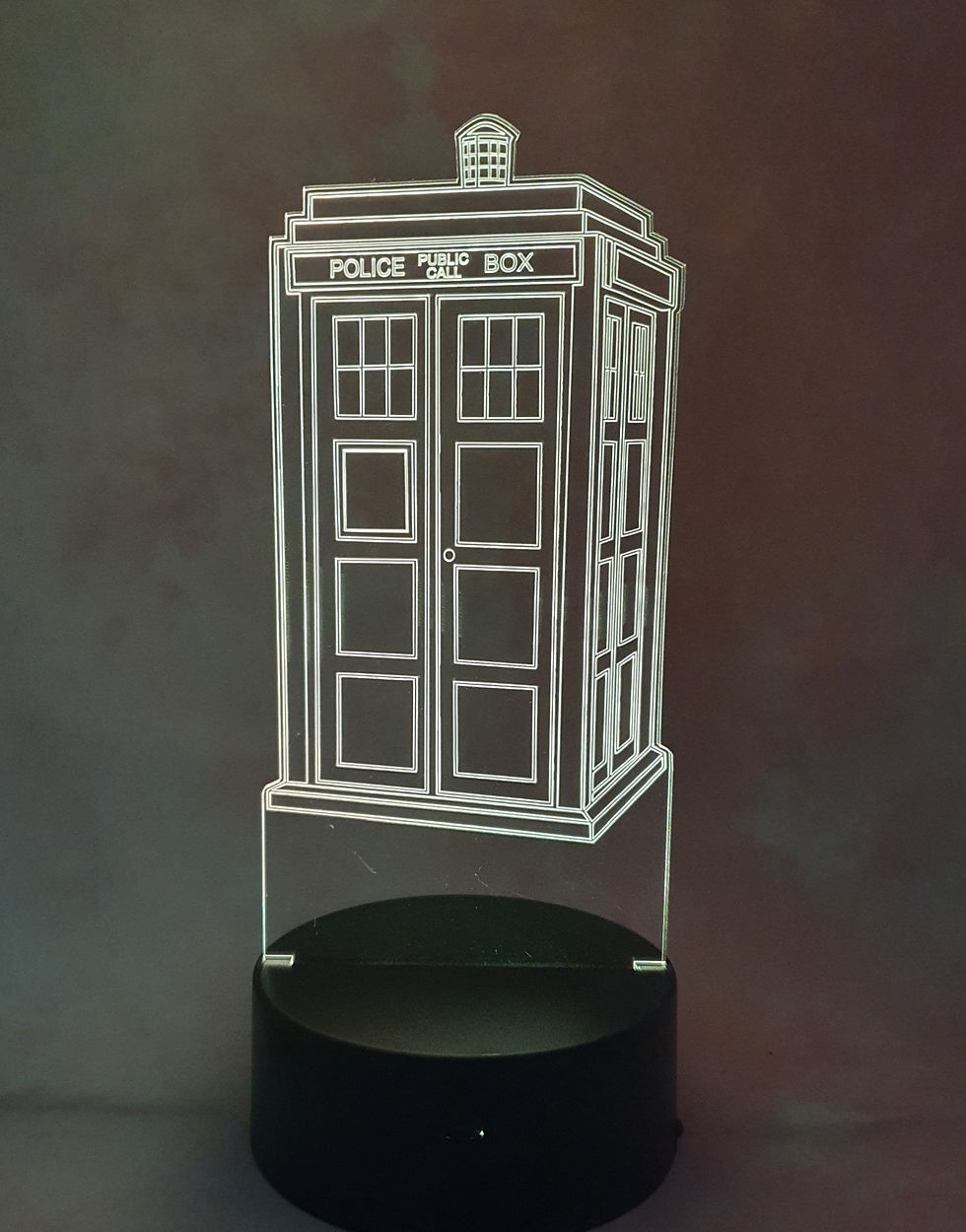 Thumbnail: Personalised Dr. Who Tardis LED Colour Changing Bedside Lamp with remote