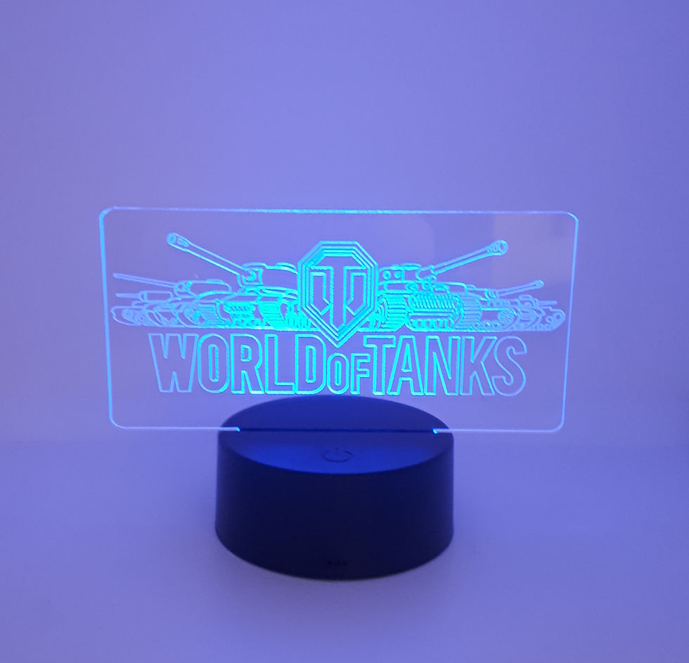 Thumbnail: World of Tanks LED Colour Changing Lamp with remote control