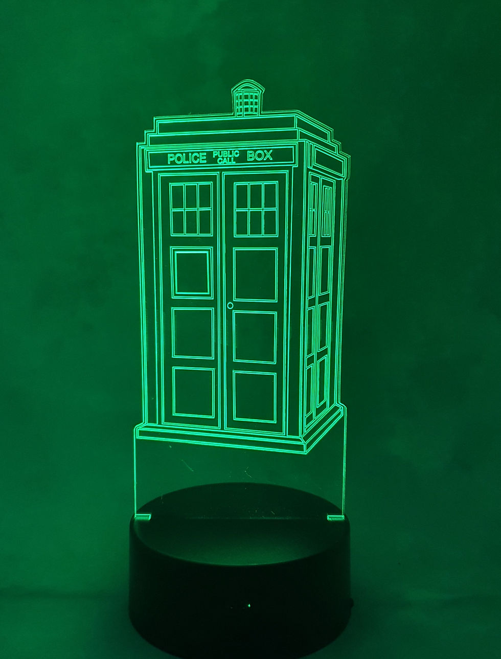 Thumbnail: Personalised Dr. Who Tardis LED Colour Changing Bedside Lamp with remote