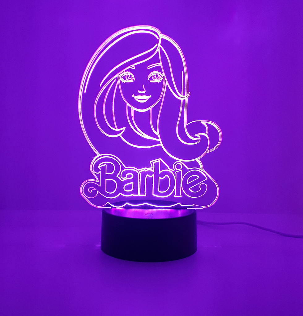 Thumbnail: Barbie LED Bedside Lamp with remote control.