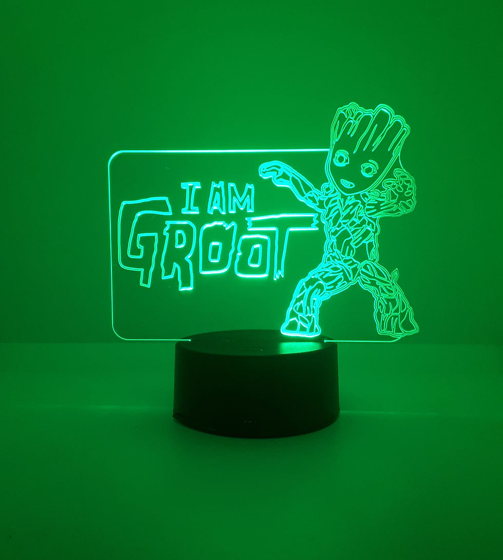Thumbnail: I Am Groot LED Bedside Lamp with remote control