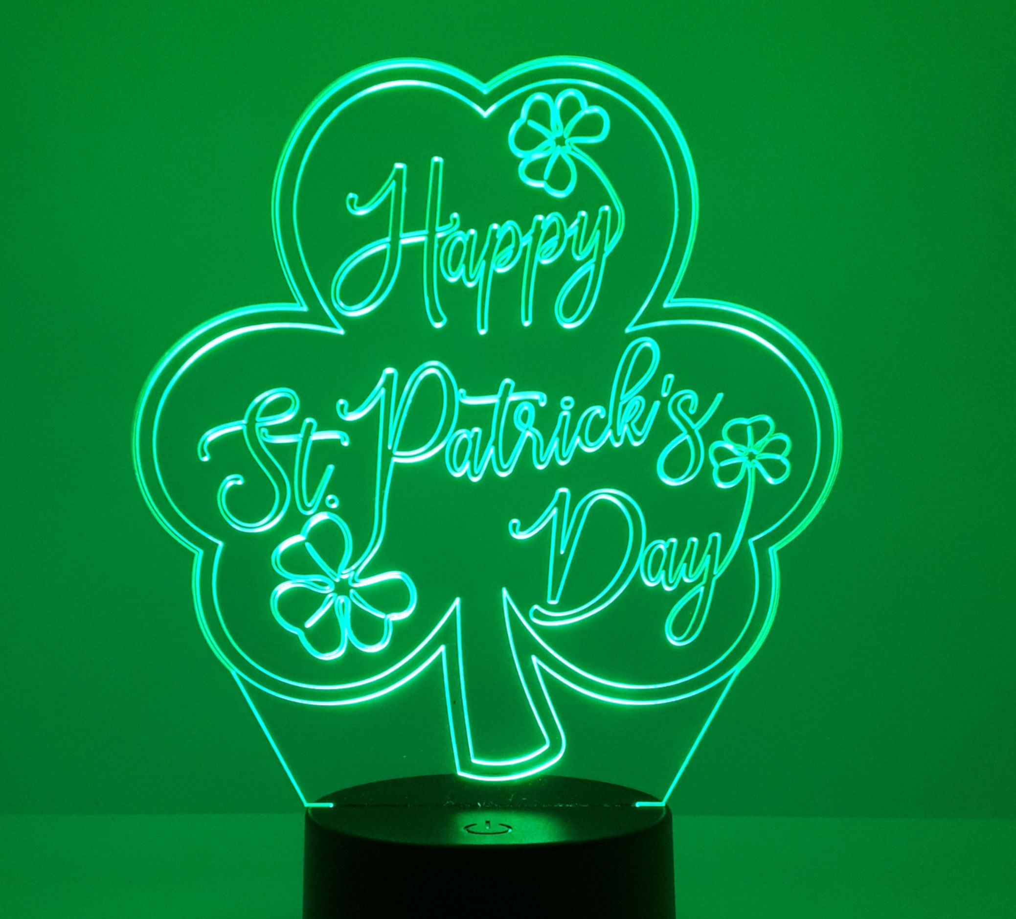 Shamrock St Patrick's Day Colour Changing LED Lamp