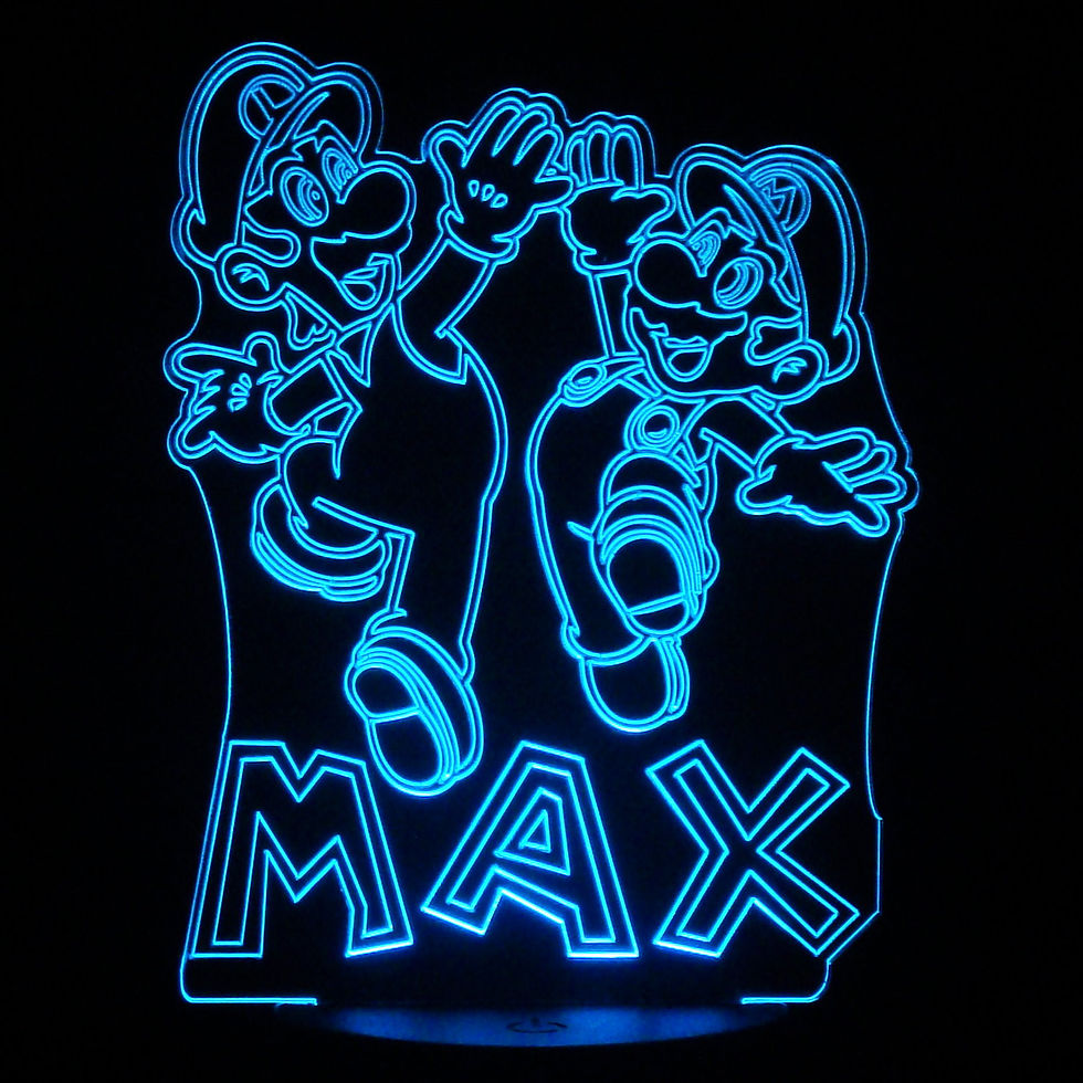 Thumbnail: Mario & Luigi Colour Changing LED Bedside Lamp with remote control
