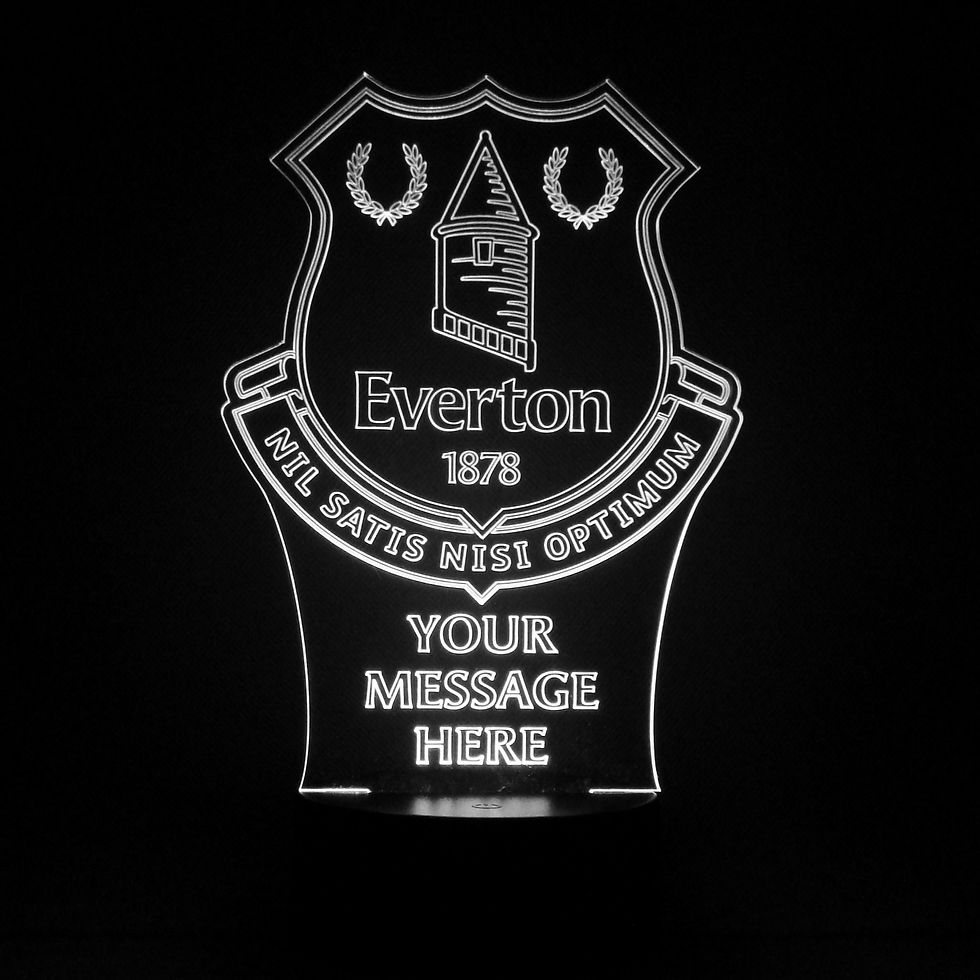 Thumbnail: Personalised Everton Colour Changing LED Lamp with remote control