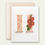Thumbnail: monogram initial H hollyhock watercolor greeting card
