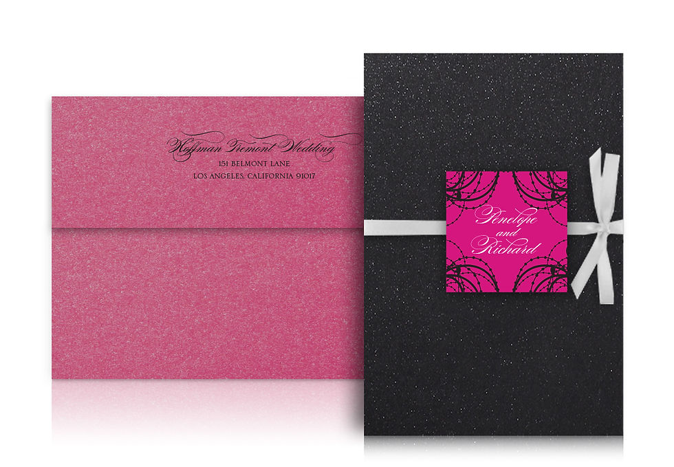 Thumbnail: chandelier custom wedding invitation cover