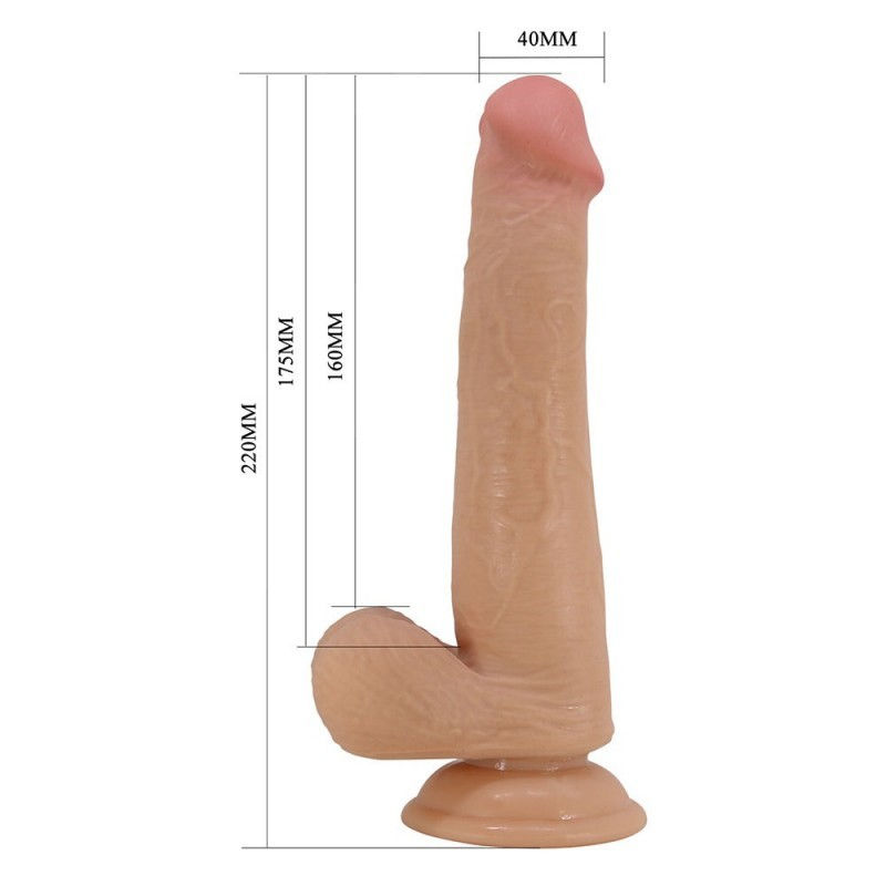 Miniatura: Consolador pellizcable "Tallen" 8,7" Tono piel clara Marca Pretty Love