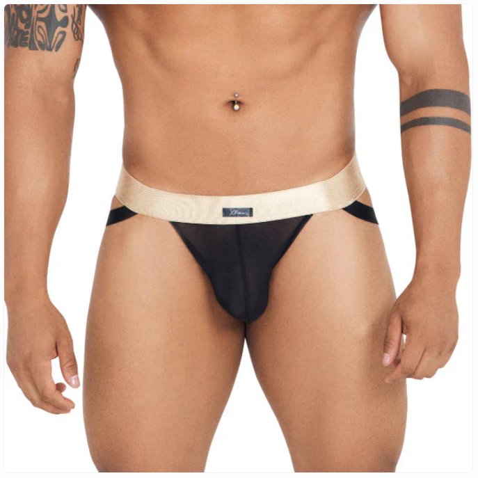 Jockstrap Semitransparente negro Marca Xtremen Disponible en talla S y talla L