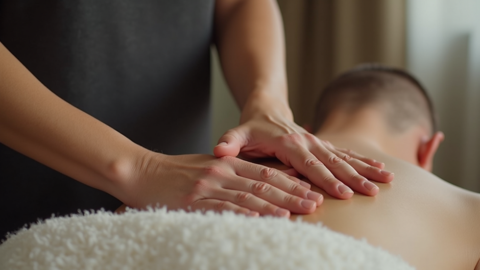 Vue d'un praticien de Reiki en train de travailler avec un client