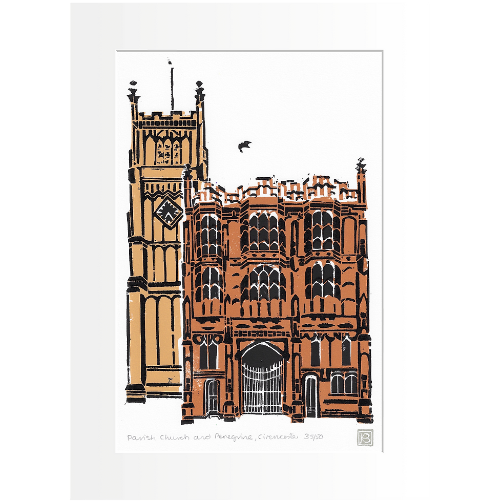 Thumbnail: Parish Church and Peregrine, Cirencester