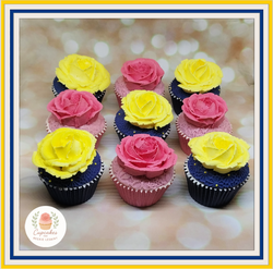 Buttercream and fondant roses