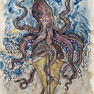 Cosmos & giant Octopus