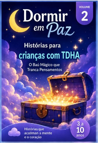 Capa do ebook Dormir em Paz Volume 2 para crianças com TDHA.