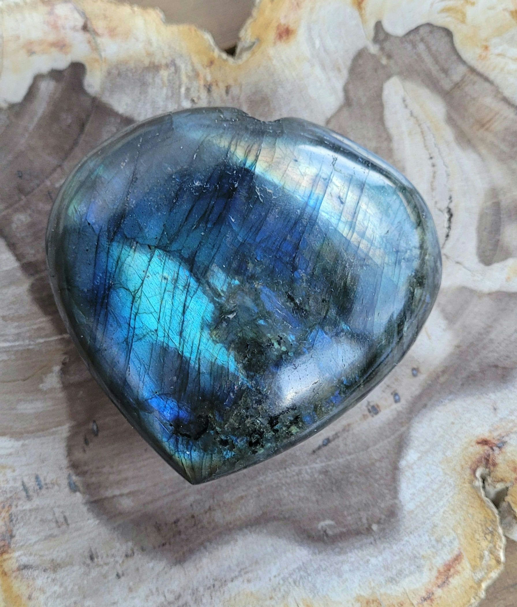 Labradorite Heart