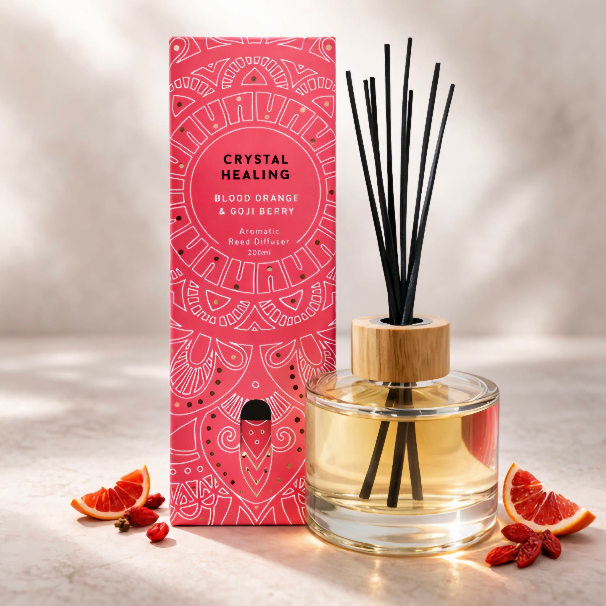 Crystal Healing Blood Orange & Goji Berry Reed Diffuser