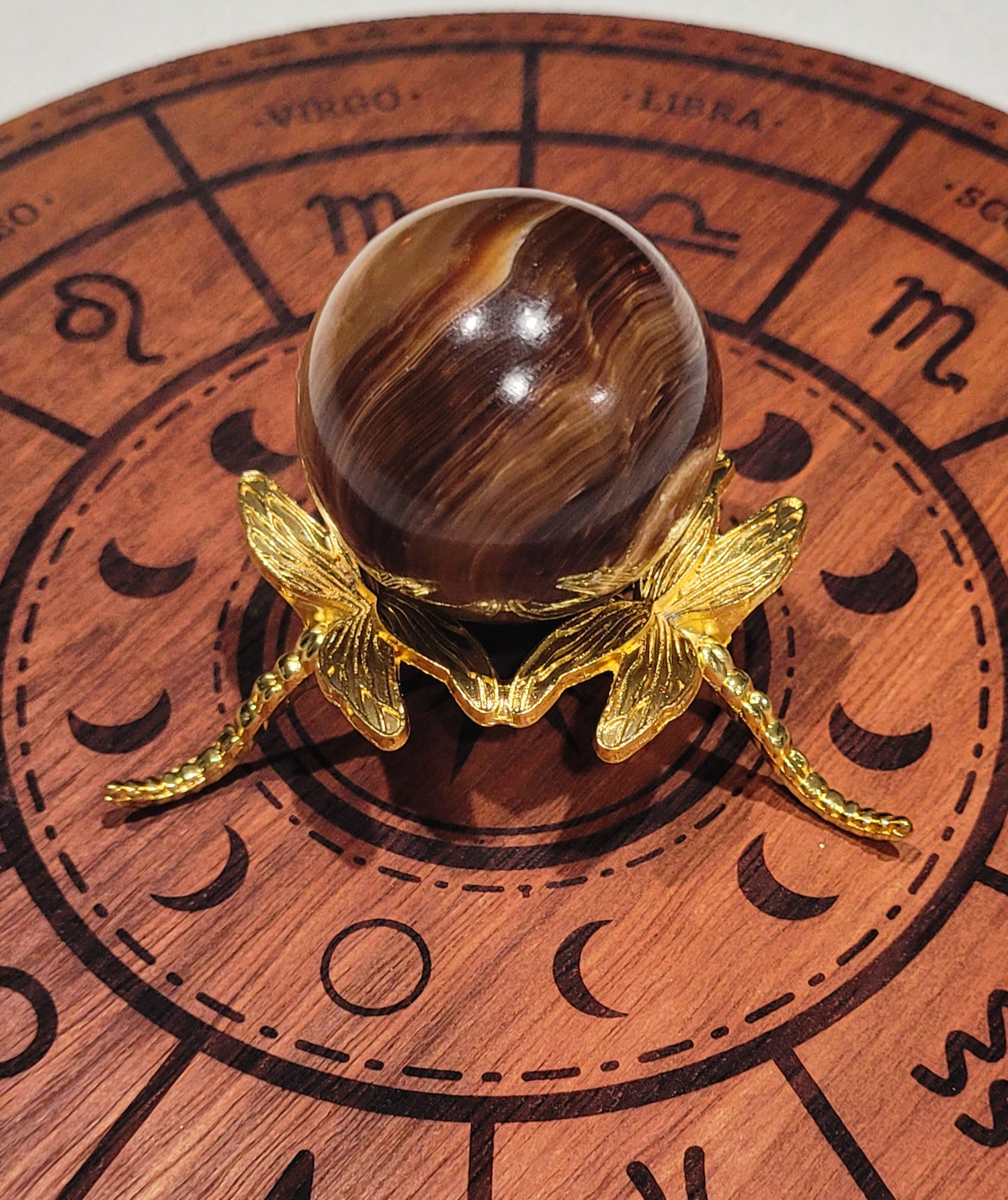 Chocolate Calcite Sphere