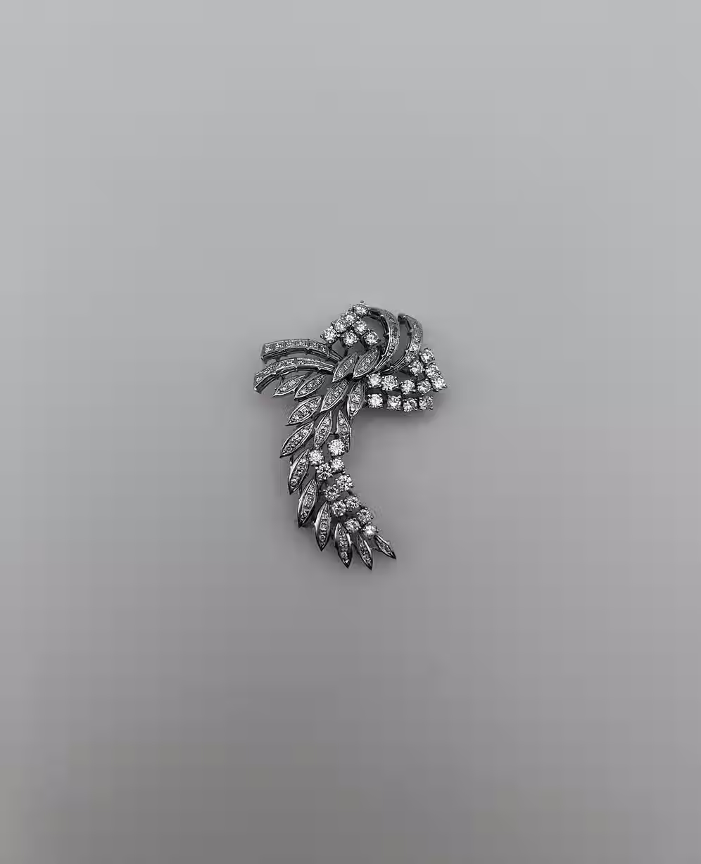 Fallen angel diamond brooch