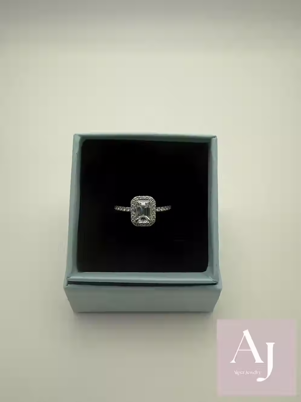 Natural Emerald Cut Diamond Ring