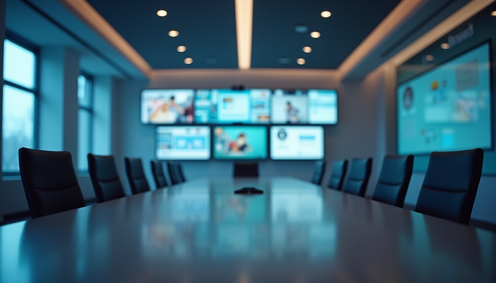 Interactive corporate event space with digital technology