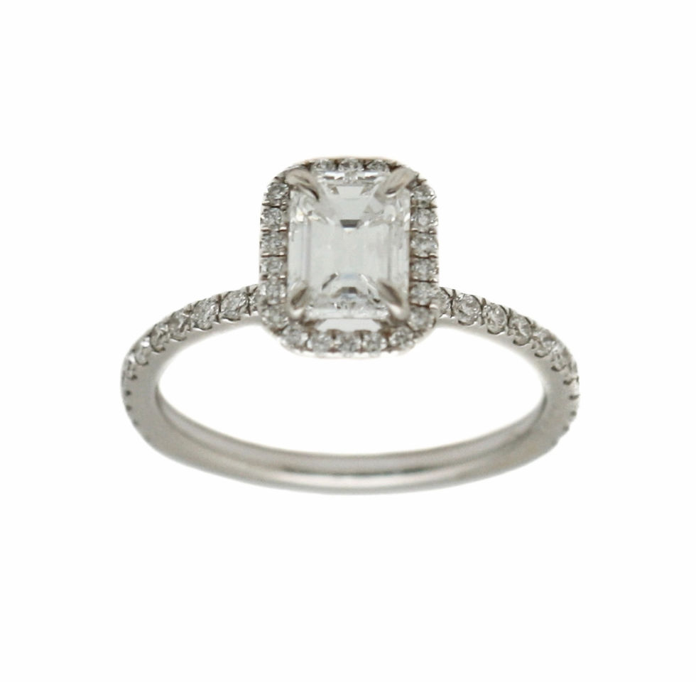 Thumbnail: GIA certified Emerald cut natural diamond 1.04 carats