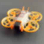 Wide angle view of a DJI NEO drone mounted on a scenic landscape